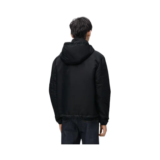 Hooded padded jacket in nylon