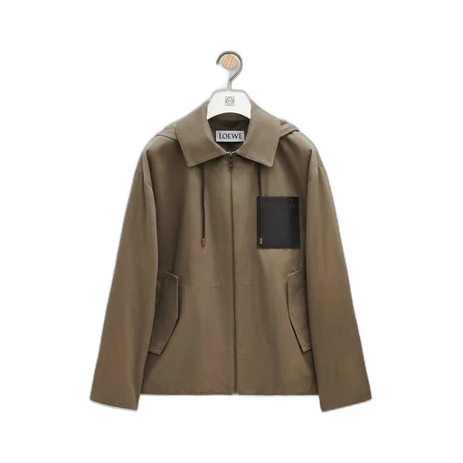Hooded jacket in cotton