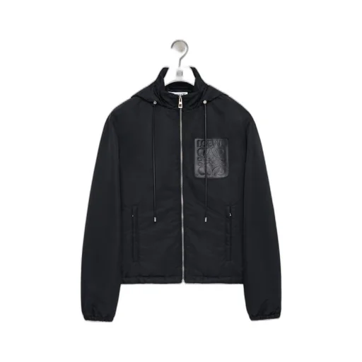 Hooded padded jacket in nylon