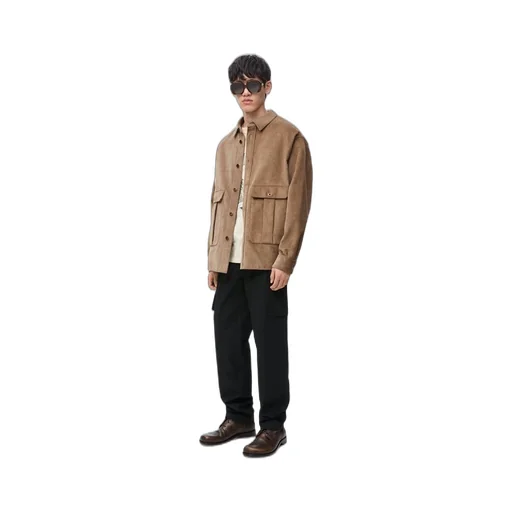 Overshirt in cotton and cashmere