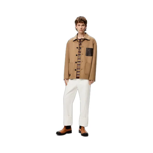 Workwear jacket in wool and cashmere