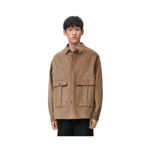 Overshirt in cotton and cashmere