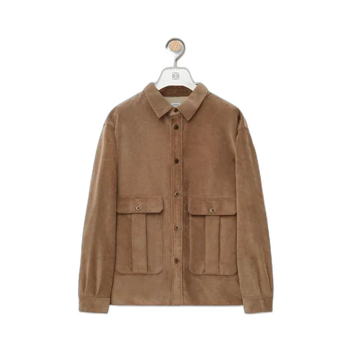 Overshirt in cotton and cashmere