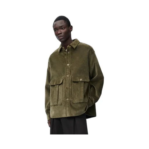 Overshirt in cotton and cashmere