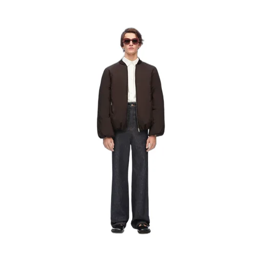 Padded bomber jacket in technical cotton