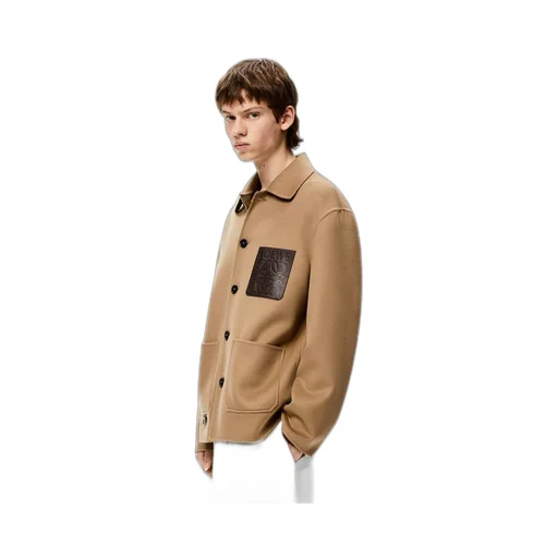 Workwear jacket in wool and cashmere