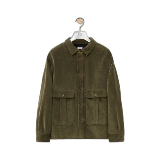 Overshirt in cotton and cashmere