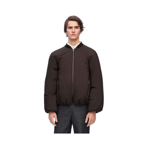 Padded bomber jacket in technical cotton