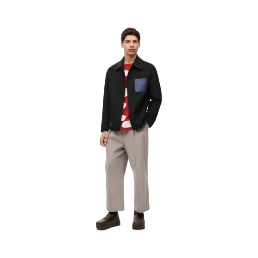 Workwear jacket in wool and cashmere