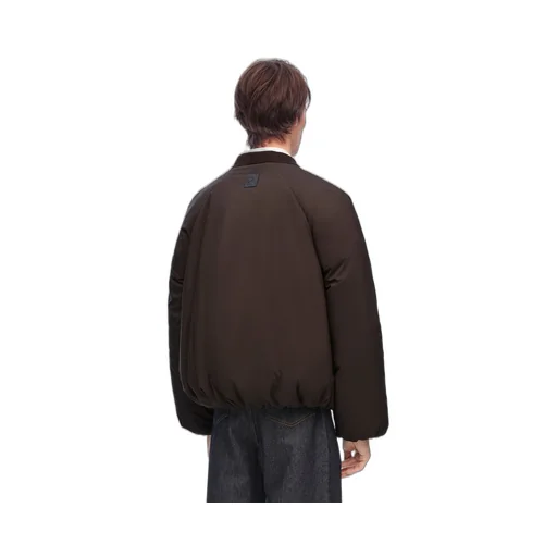 Padded bomber jacket in technical cotton