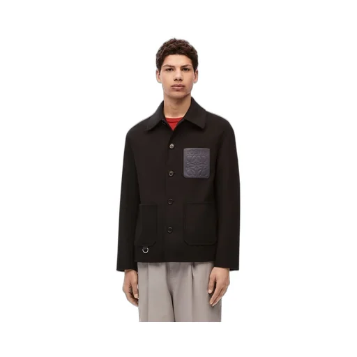 Workwear jacket in wool and cashmere