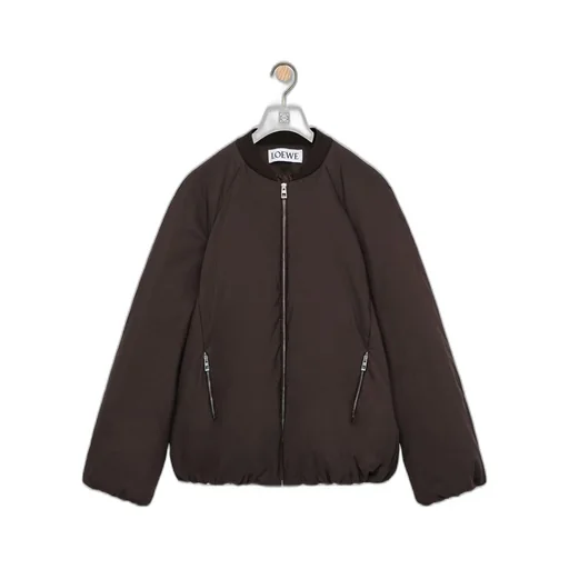 Padded bomber jacket in technical cotton
