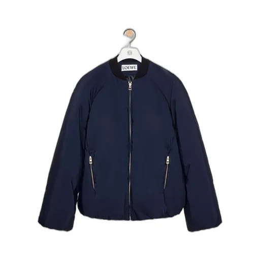 Padded bomber jacket in technical cotton