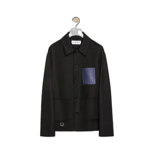 Workwear jacket in wool and cashmere