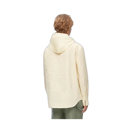 Hooded overshirt in cotton