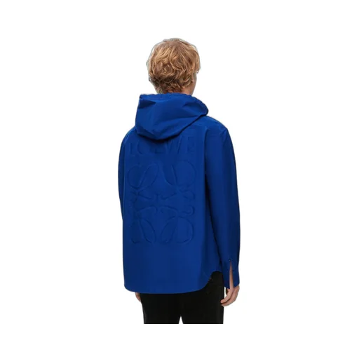 Hooded overshirt in cotton