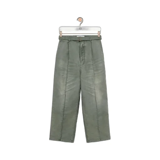 Low crotch trousers in denim