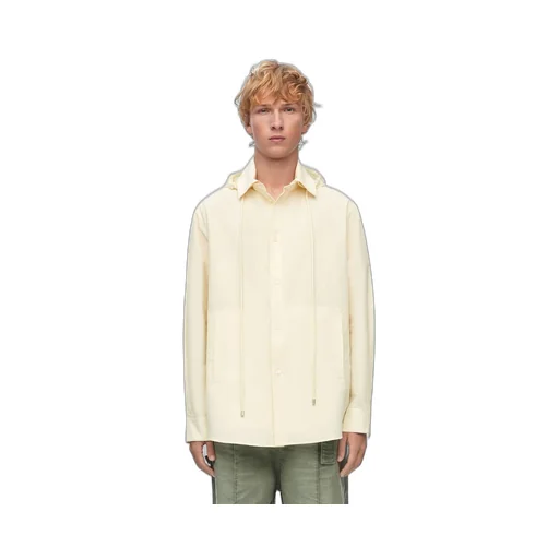 Hooded overshirt in cotton