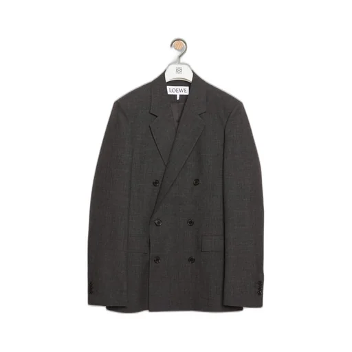 Double breasted jacket in wool
