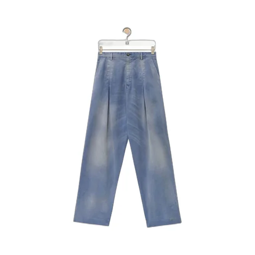 Low crotch trousers in cotton