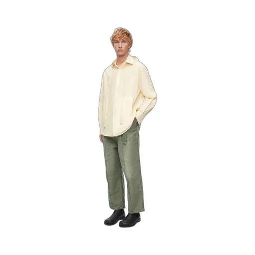 Hooded overshirt in cotton