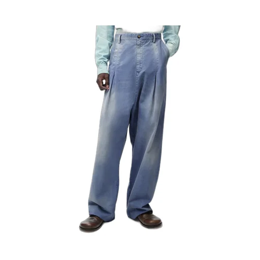 Low crotch trousers in cotton
