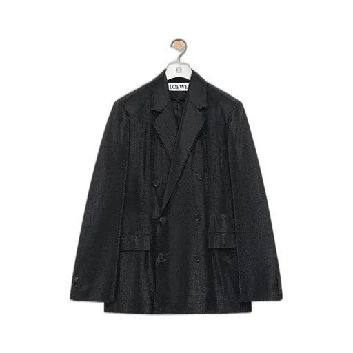 Embelisshed jacket in wool and mohair