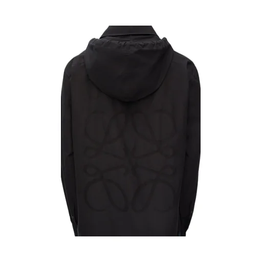 Hooded overshirt in cotton