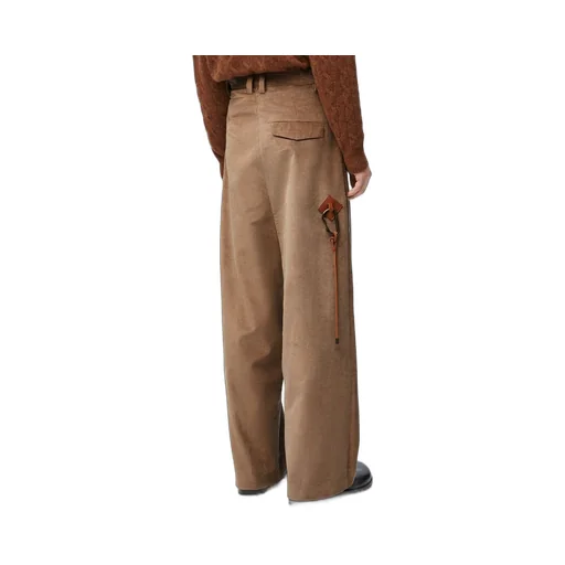 Low crotch trousers in cotton and cashmere