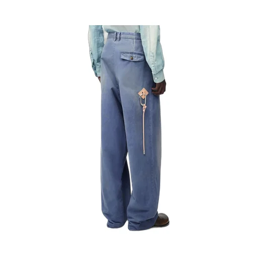 Low crotch trousers in cotton