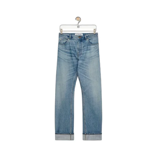 Straight leg jeans in denim