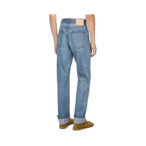 Straight leg jeans in denim