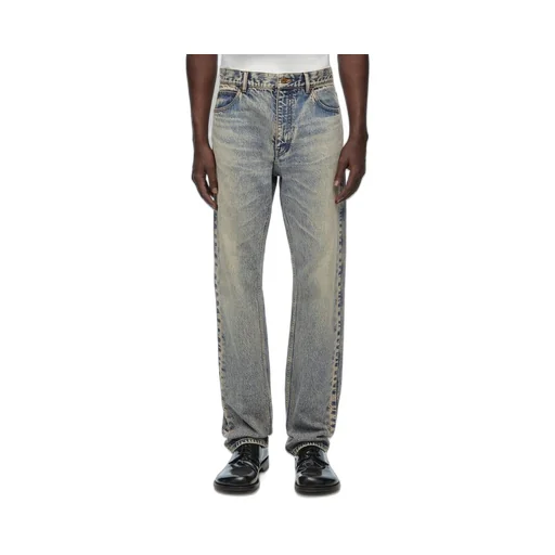 Straight leg jeans in denim