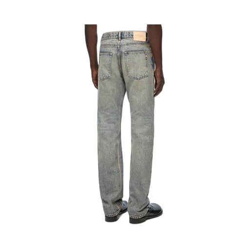 Straight leg jeans in denim