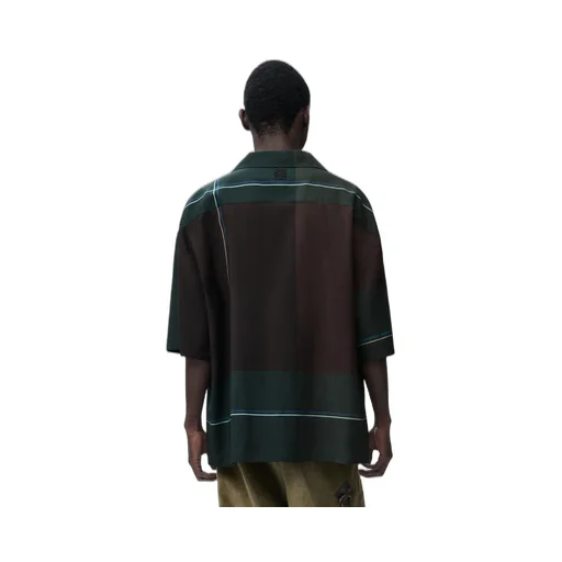 Short sleeve shirt in wool