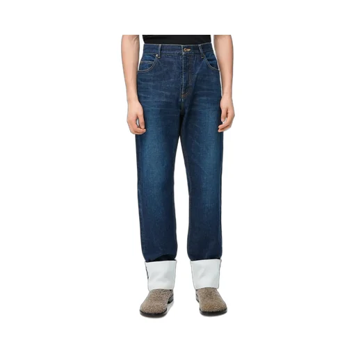 Fisherman turn-up jeans in denim