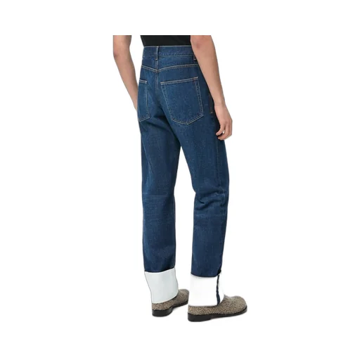 Fisherman turn-up jeans in denim
