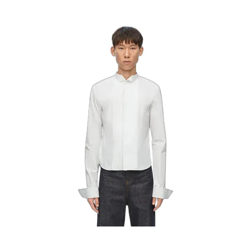 Pleated shirt in cotton
