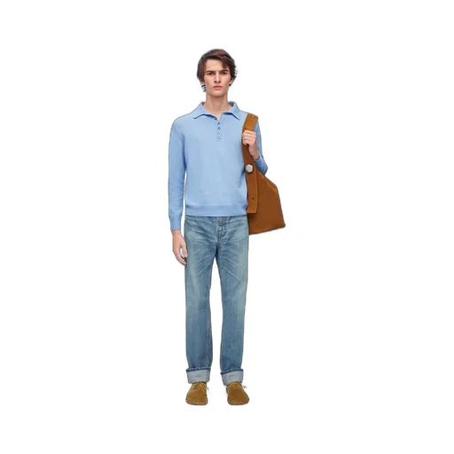 Straight leg jeans in denim