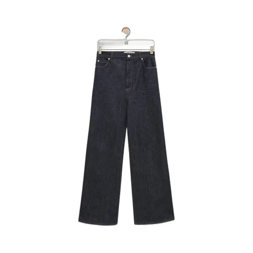 Wide leg jeans in denim