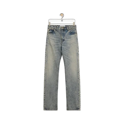 Straight leg jeans in denim