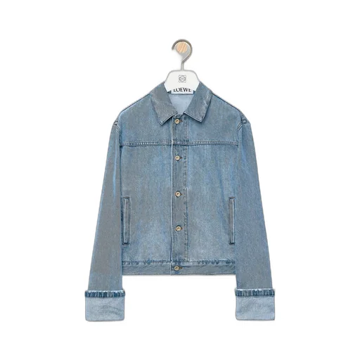 Fisherman turn-up jacket in denim
