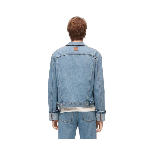 Fisherman turn-up jacket in denim