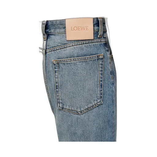 Wide leg jeans in denim