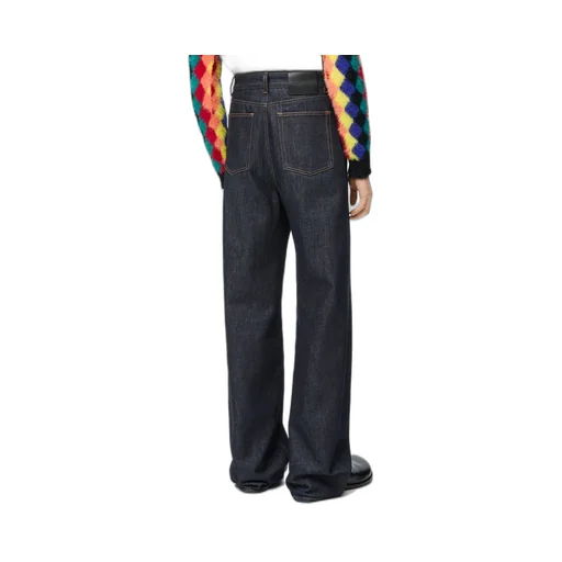 Wide leg jeans in denim