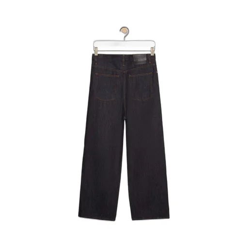 Wide leg jeans in denim