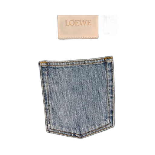 Wide leg jeans in denim