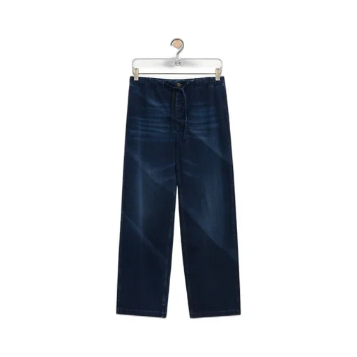 Drawstring jeans in denim