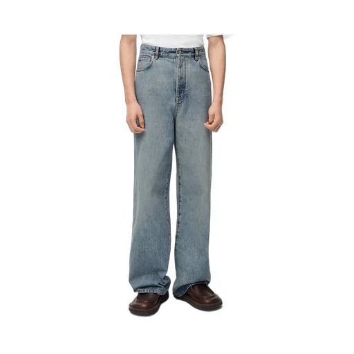 Wide leg jeans in denim