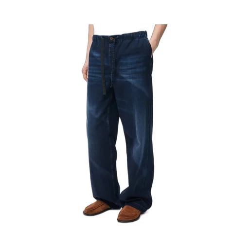 Drawstring jeans in denim